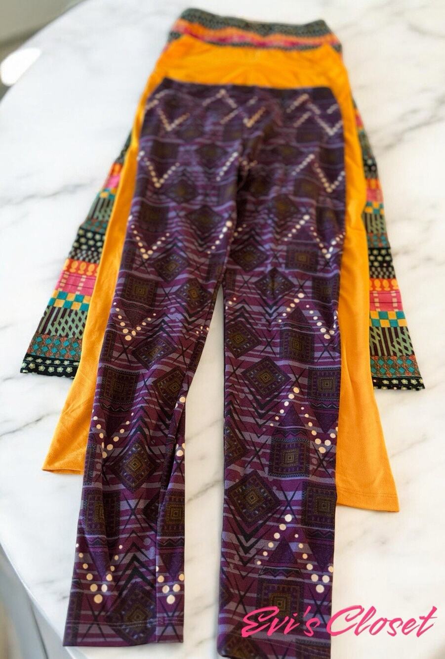 LuLaRoe Leggings Lot of 3 Pair OS (2-12) Floral Multicolor All Seasons Soft